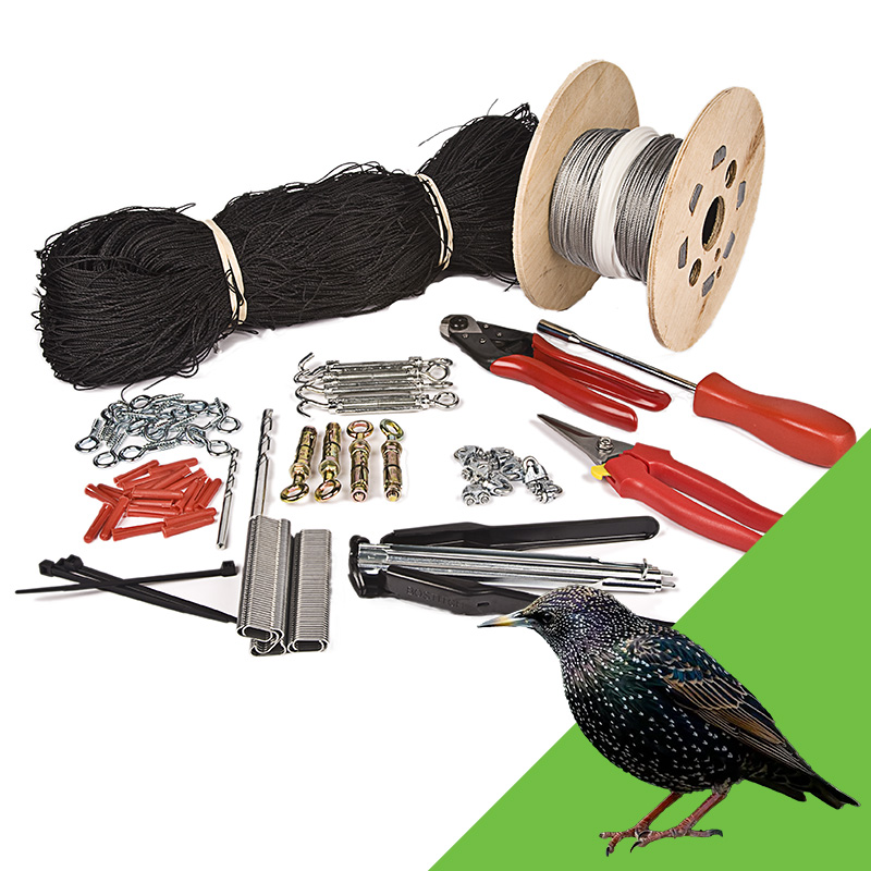 28mm Starling Netting Kit Complete For Masonry 5m x 5m